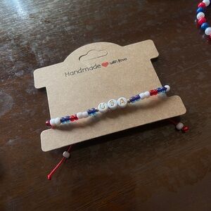 Handmade USA Beaded Bracelet for Kids